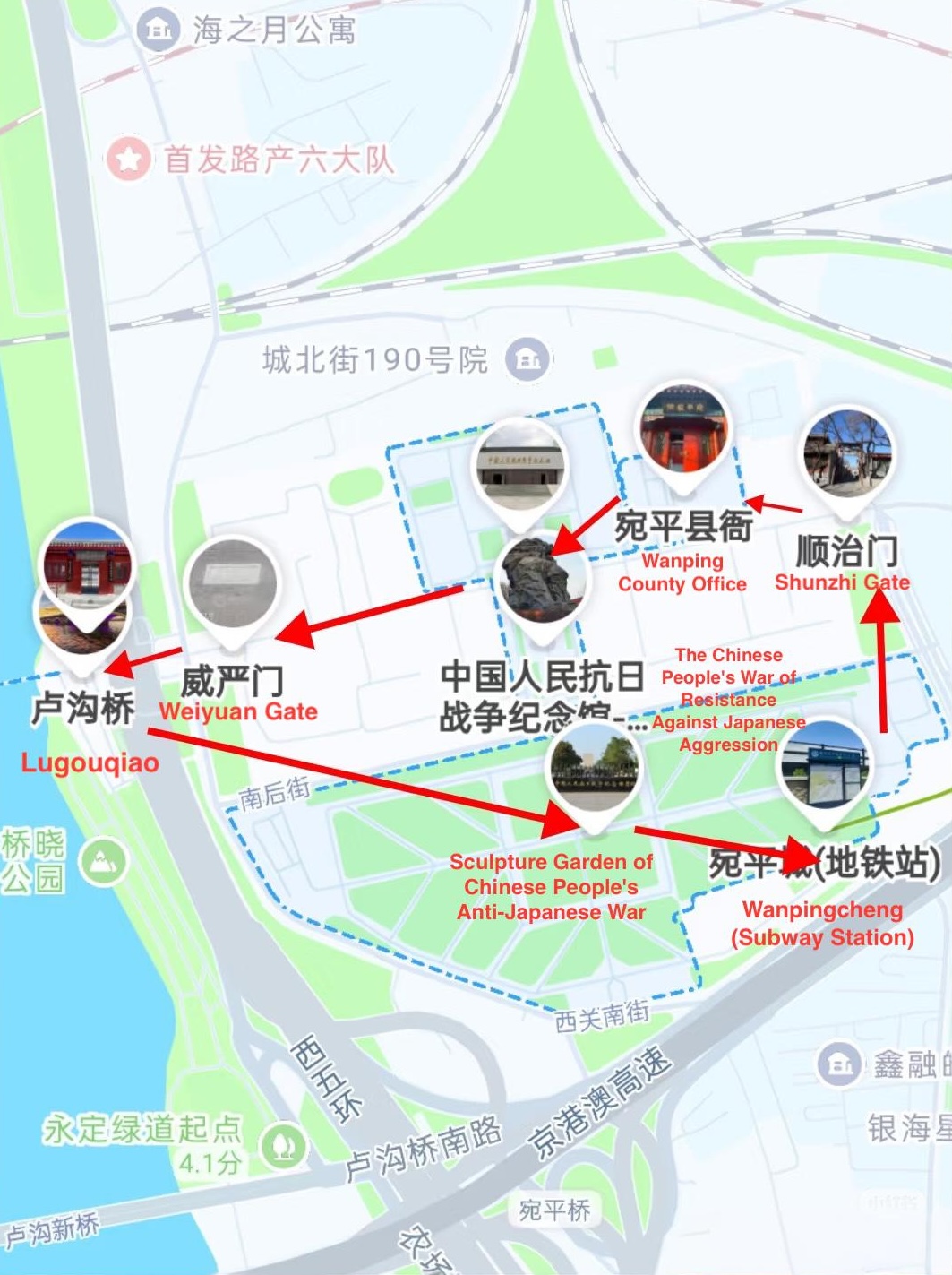 Lugou Bridge Map